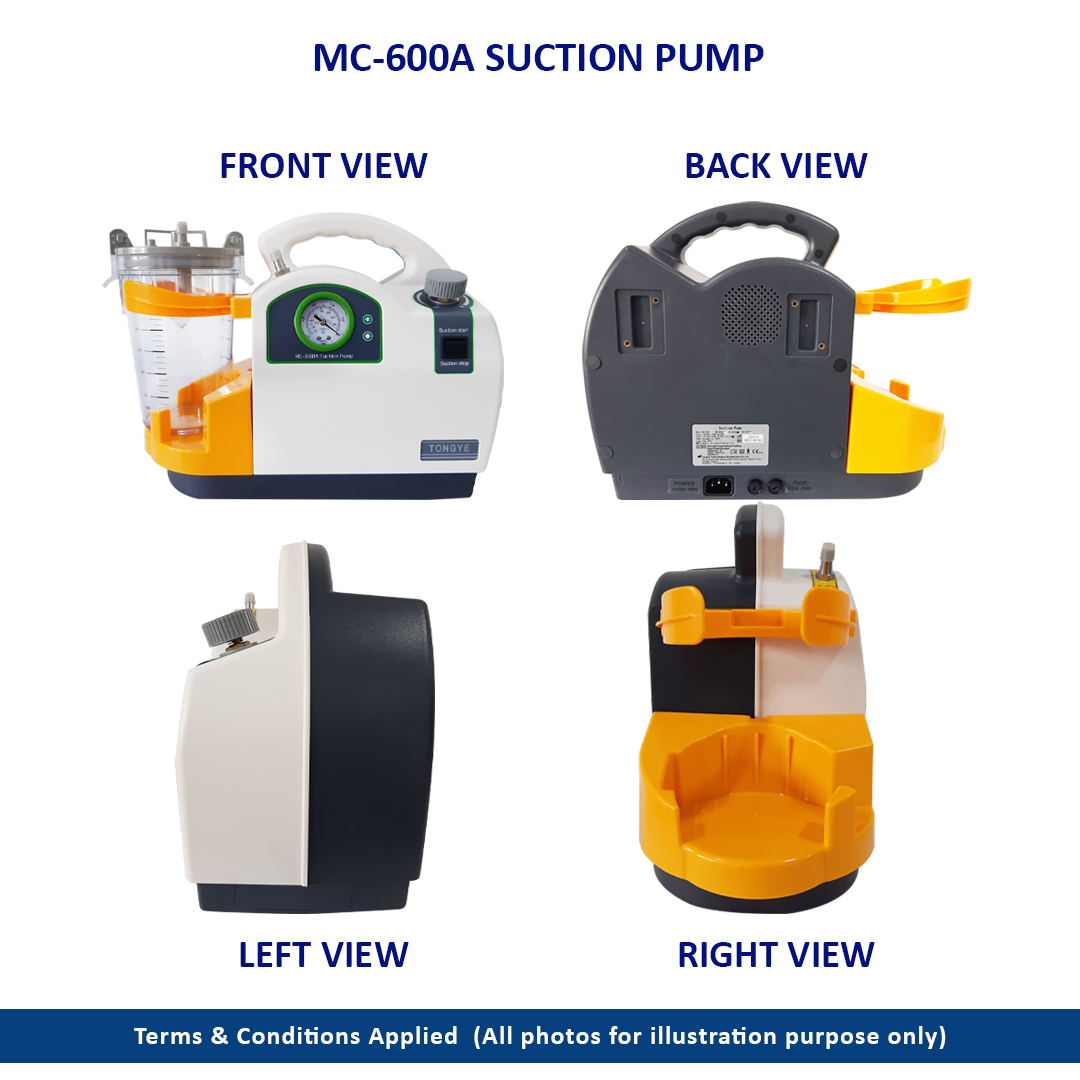 MC600A Suction Pump With Trolley No.1 Medical Equipment in Malaysia